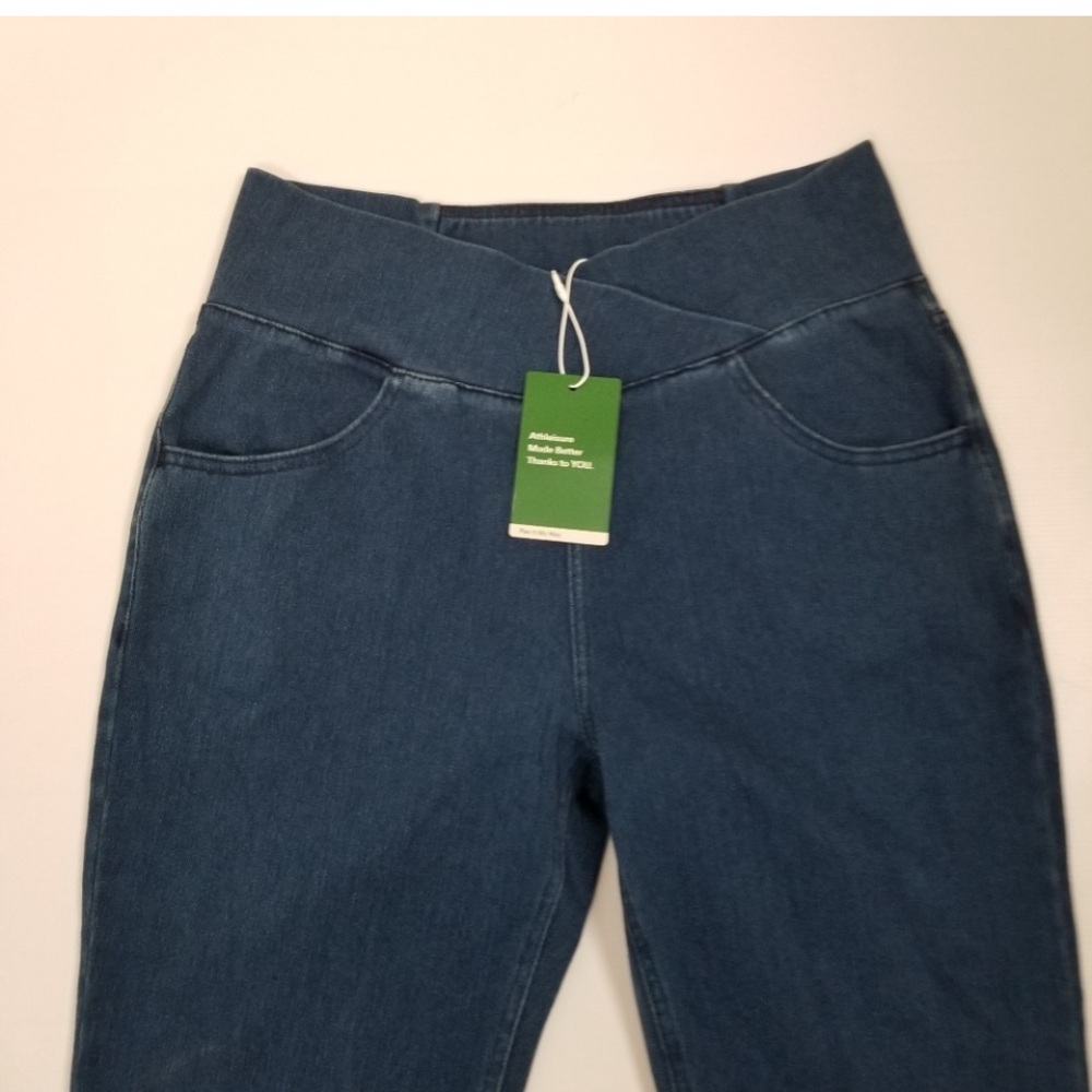 Halara Crossover Denim Leggings 7/8 Jeggings Large NWT
